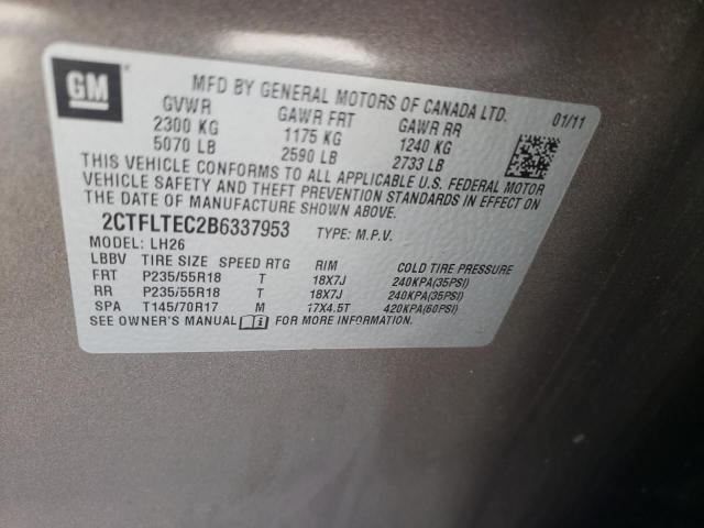 Photo 10 from auction – 2011 GMC TERRAIN SL with VIN 2CTFLTEC2B6337953
