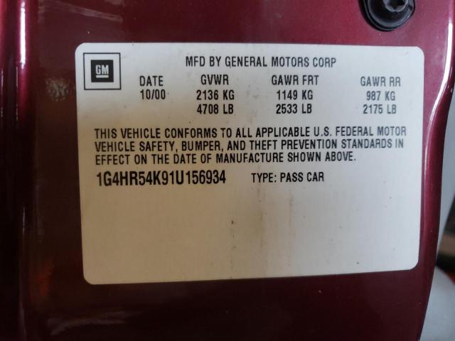 Photo 10 from auction – 2001 BUICK LESABRE LI with VIN 1G4HR54K91U156934