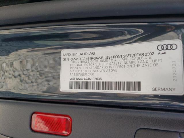 Photo 10 from auction – 2018 AUDI A4 PREMIUM with VIN WAUKMAF47JA192636