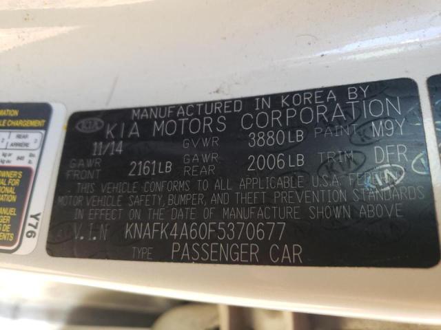 Photo 10 from auction – 2015 KIA FORTE LX with VIN KNAFK4A60F5370677