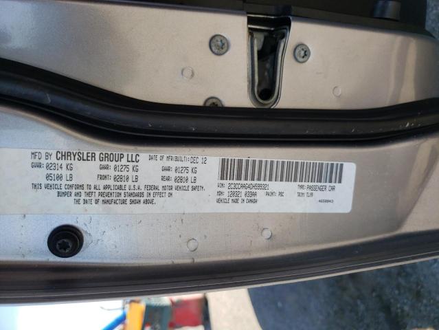 Photo 10 from auction – 2013 CHRYSLER 300 with VIN 2C3CCAAG4DH599321