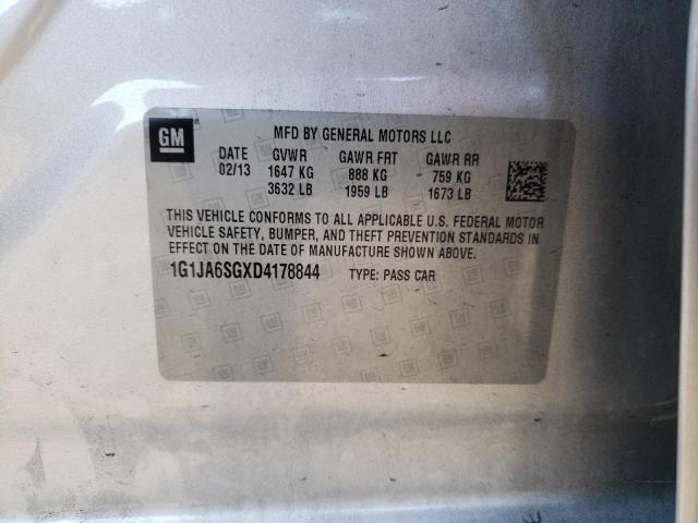 Photo 10 from auction – 2013 CHEVROLET SONIC LS with VIN 1G1JA6SGXD4178844