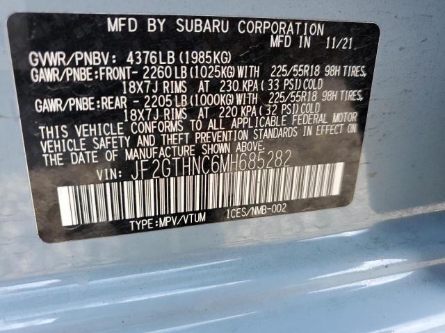 Photo 10 from auction – 2021 SUBARU CROSSTREK with VIN JF2GTHNC6MH685282