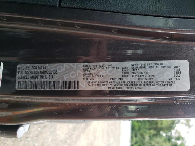 Photo 10 from auction – 2021 JEEP WRANGLER U with VIN 1C4HJXDN1MW702135