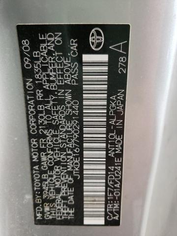 Photo 10 from auction – 2009 TOYOTA SCION TC with VIN JTKDE167790291440