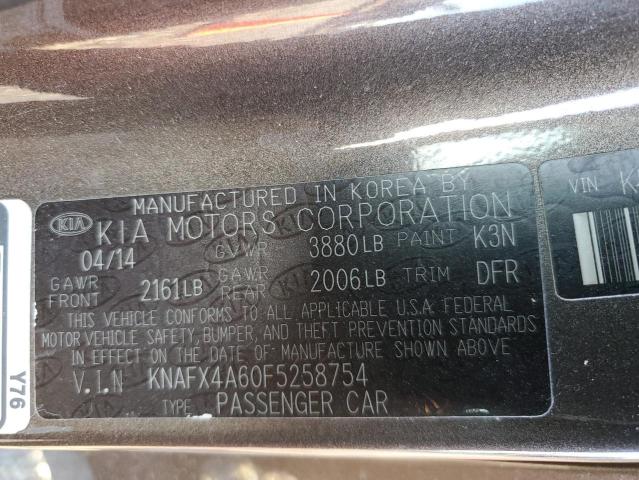 Photo 10 from auction – 2015 KIA FORTE LX with VIN KNAFX4A60F5258754