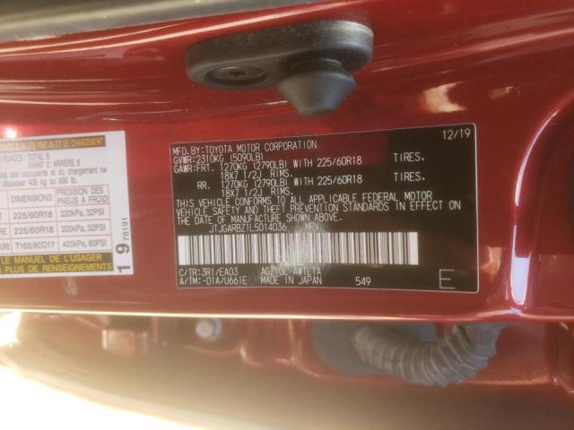 Photo 10 from auction – 2020 LEXUS NX 300 with VIN JTJGARBZ1L5014036