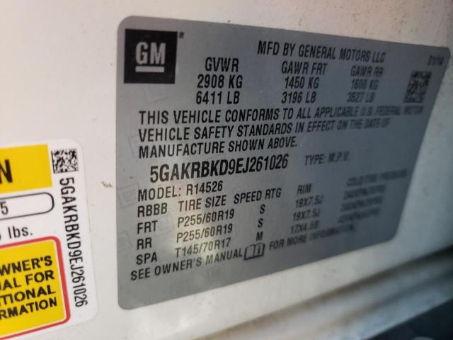 Photo 10 from auction – 2014 BUICK ENCLAVE with VIN 5GAKRBKD9EJ261026