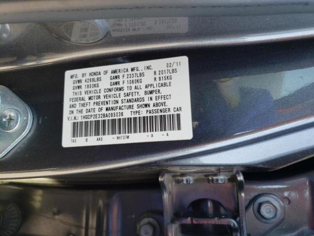 Photo 10 from auction – 2011 HONDA ACCORD LX with VIN 1HGCP2E32BA095036