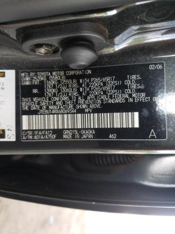 Photo 10 from auction – 2006 TOYOTA 4RUNNER SR with VIN JTEBU14RX68069344
