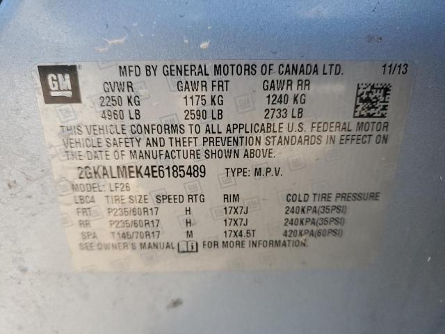 Photo 10 from auction – 2014 GMC TERRAIN SL with VIN 2GKALMEK4E6185489