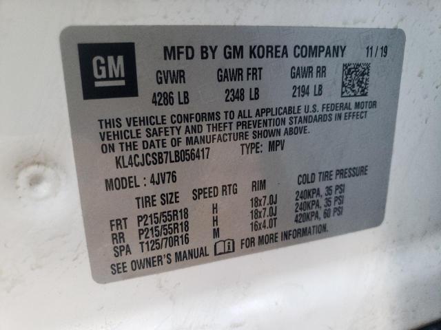 Photo 10 from auction – 2020 BUICK ENCORE ESS with VIN KL4CJCSB7LB056417