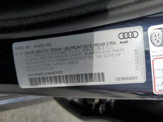 Photo 10 from auction – 2017 AUDI A6 PREMIUM with VIN WAUF8AFC2HN087437