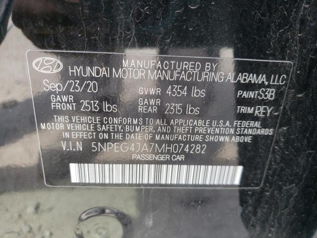 Photo 10 from auction – 2021 HYUNDAI SONATA SE with VIN 5NPEG4JA7MH074282