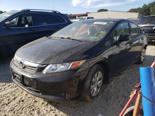 Photo 2 from auction – 2012 HONDA CIVIC LX with VIN 2HGFB2F55CH569253