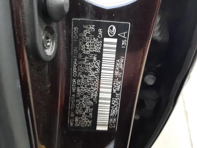 Photo 10 from auction – 2006 LEXUS ES 330 with VIN JTHBA30G065156540