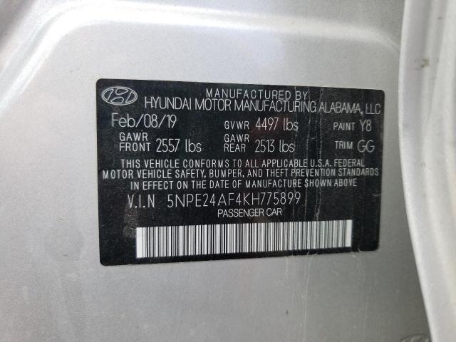 Photo 10 from auction – 2019 HYUNDAI SONATA SE with VIN 5NPE24AF4KH775899