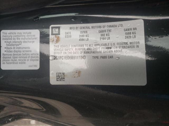 Photo 10 from auction – 2011 CHEVROLET CAMARO LT with VIN 2G1FC1ED6B9111043