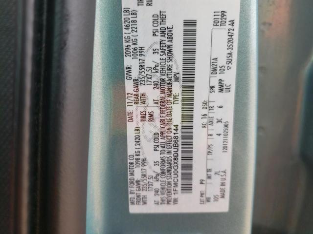 Photo 10 from auction – 2013 FORD ESCAPE SE with VIN 1FMCU0GX8DUB68144