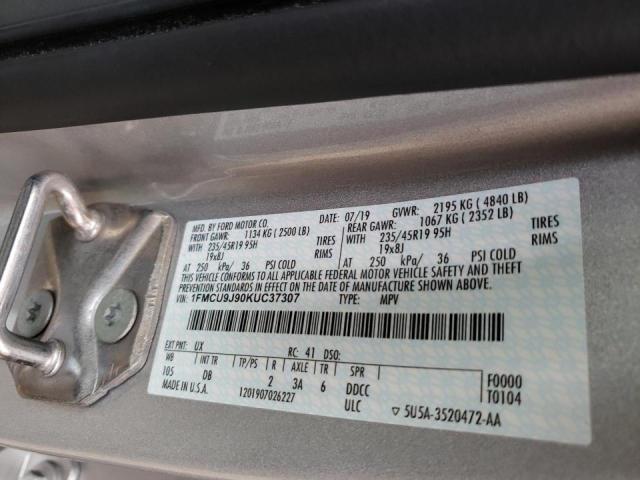 Photo 10 from auction – 2019 FORD ESCAPE TIT with VIN 1FMCU9J90KUC37307