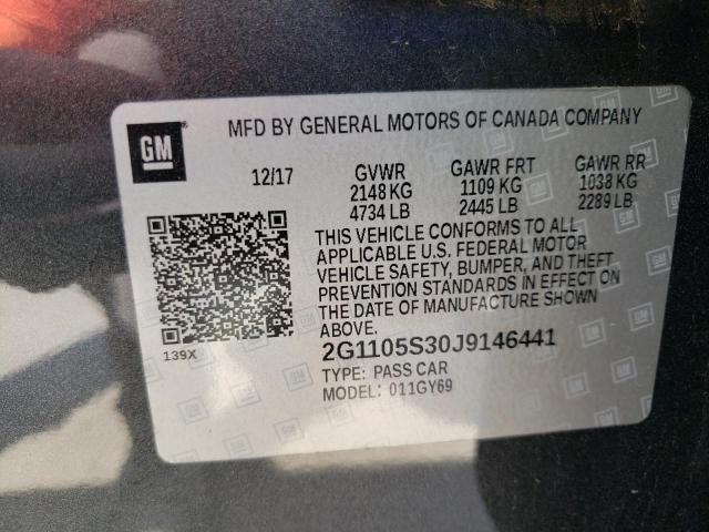 Photo 10 from auction – 2018 CHEVROLET IMPALA LT with VIN 2G1105S30J9146441