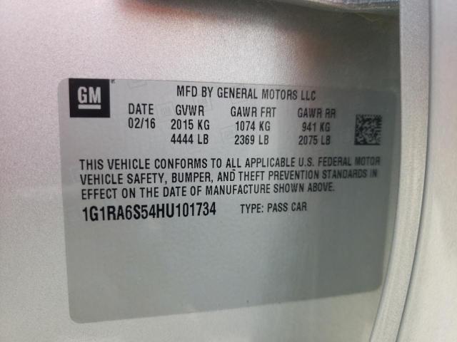 Photo 10 from auction – 2017 CHEVROLET VOLT LT with VIN 1G1RA6S54HU101734