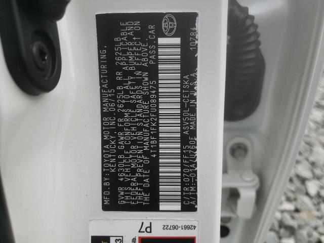 Photo 10 from auction – 2015 TOYOTA CAMRY LE with VIN 4T1BF1FK2FU089475