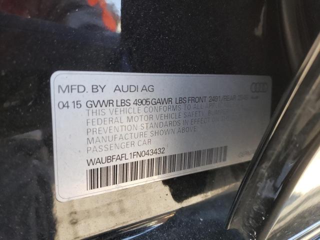 Photo 10 from auction – 2015 AUDI A4 PREMIUM with VIN WAUBFAFL1FN043432
