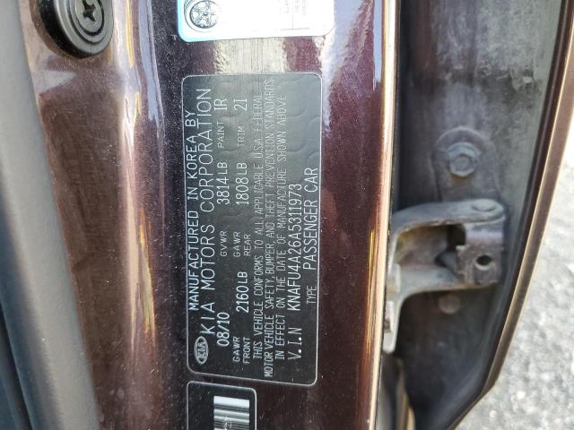 Photo 10 from auction – 2010 KIA FORTE EX with VIN KNAFU4A26A5311973