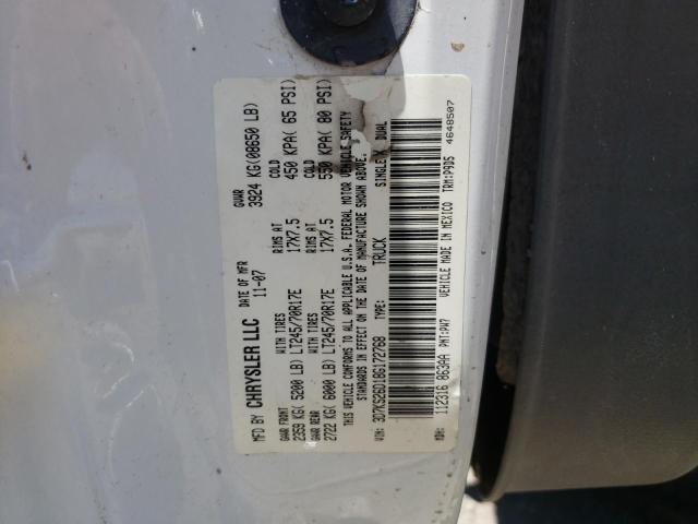 Photo 10 from auction – 2008 DODGE RAM 2500 S with VIN 3D7KS26D18G172768