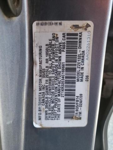 Photo 10 from auction – 2004 TOYOTA COROLLA MA with VIN 2T1KR32E34C169661
