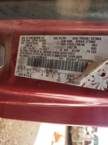 Photo 10 from auction – 2000 FORD ECONLINE with VIN 1FBSS31S4YHA88430