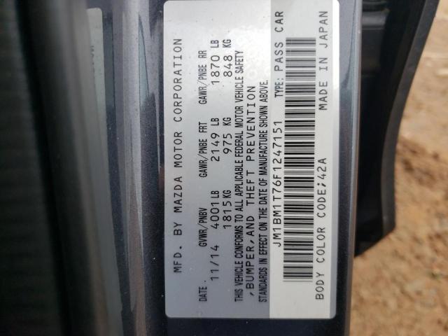 Photo 10 from auction – 2015 MAZDA 3 SV with VIN JM1BM1T76F1247151