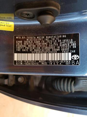 Photo 10 from auction – 2016 TOYOTA COROLLA with VIN 5YFBURHE5GP404039