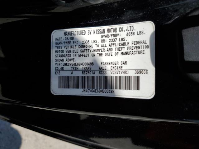 Photo 10 from auction – 2009 INFINITI G37 BASE with VIN JNKCV64E69M600498