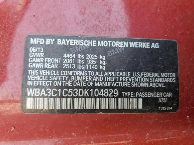 Photo 10 from auction – 2013 BMW 328 I SULE with VIN WBA3C1C53DK104829