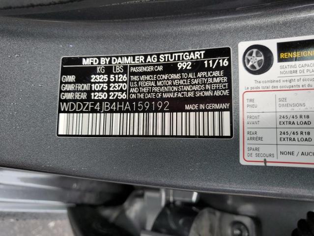 Photo 10 from auction – 2017 MERCEDES-BENZ E 300 with VIN WDDZF4JB4HA159192