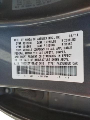 Photo 10 from auction – 2014 HONDA ACCORD LX with VIN 1HGCR2F32EA212496