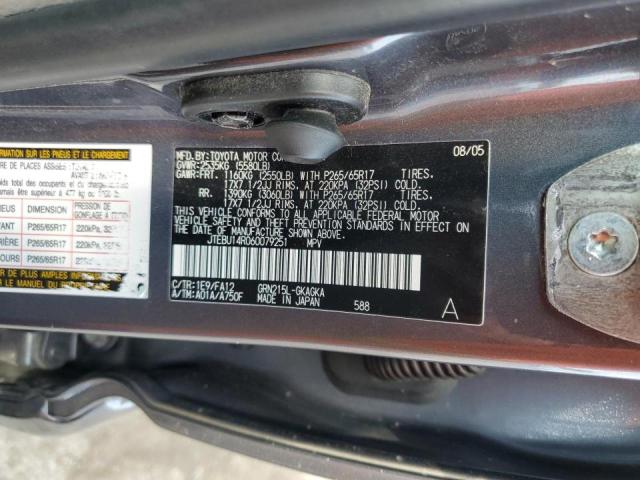 Photo 10 from auction – 2006 TOYOTA 4RUNNER SR with VIN JTEBU14R060079251