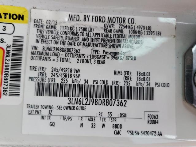 Photo 10 from auction – 2013 LINCOLN MKZ with VIN 3LN6L2J98DR807362
