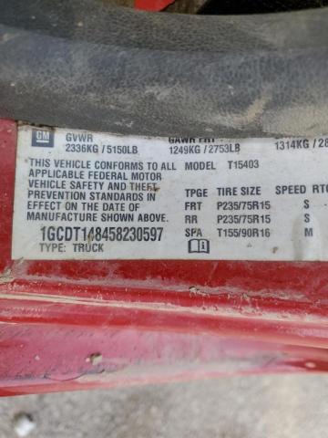 Photo 10 from auction – 2005 CHEVROLET COLORADO with VIN 1GCDT148458230597