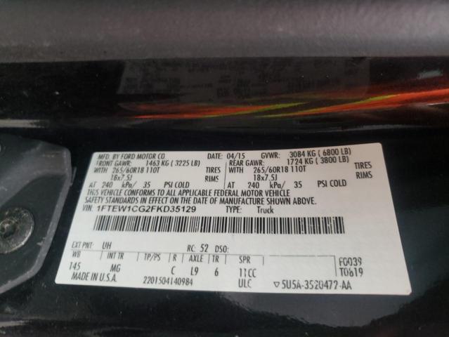 Photo 10 from auction – 2015 FORD F150 SUPER with VIN 1FTEW1CG2FKD35129