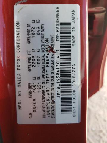 Photo 10 from auction – 2010 MAZDA 3 S with VIN JM1BL1S58A1201400