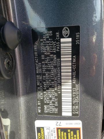 Photo 10 from auction – 2010 TOYOTA CAMRY BASE with VIN 4T1BF3EK9AU041056