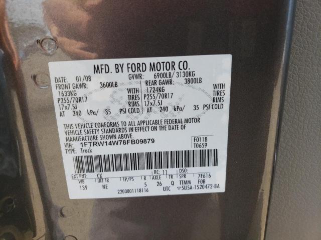 Photo 10 from auction – 2008 FORD F150 SUPER with VIN 1FTRW14W78FB09879
