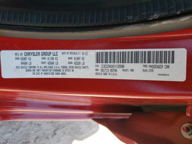 Photo 10 from auction – 2014 DODGE AVENGER SE with VIN 1C3CDZAGXEN132988