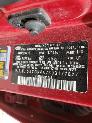 Photo 10 from auction – 2013 KIA OPTIMA EX with VIN 5XXGN4A73DG177827