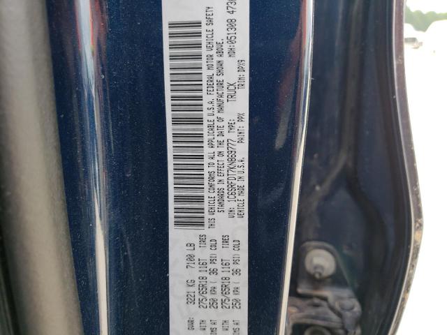 Photo 10 from auction – 2019 RAM 1500 LARAM with VIN 1C6SRFDT7KN869777