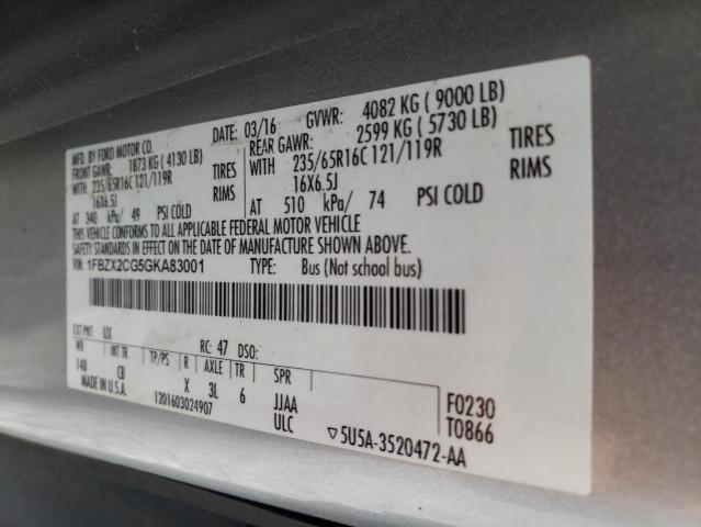 Photo 10 from auction – 2016 FORD TRANSIT T- with VIN 1FBZX2CG5GKA83001