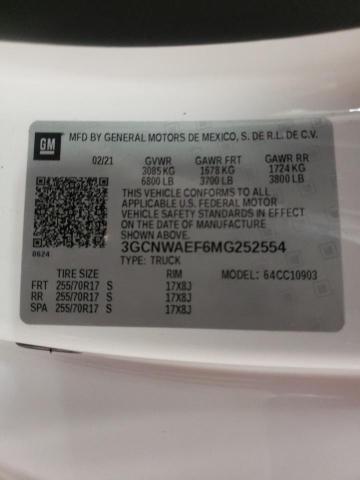 Photo 10 from auction – 2021 CHEVROLET SILVERADO with VIN 3GCNWAEF6MG252554